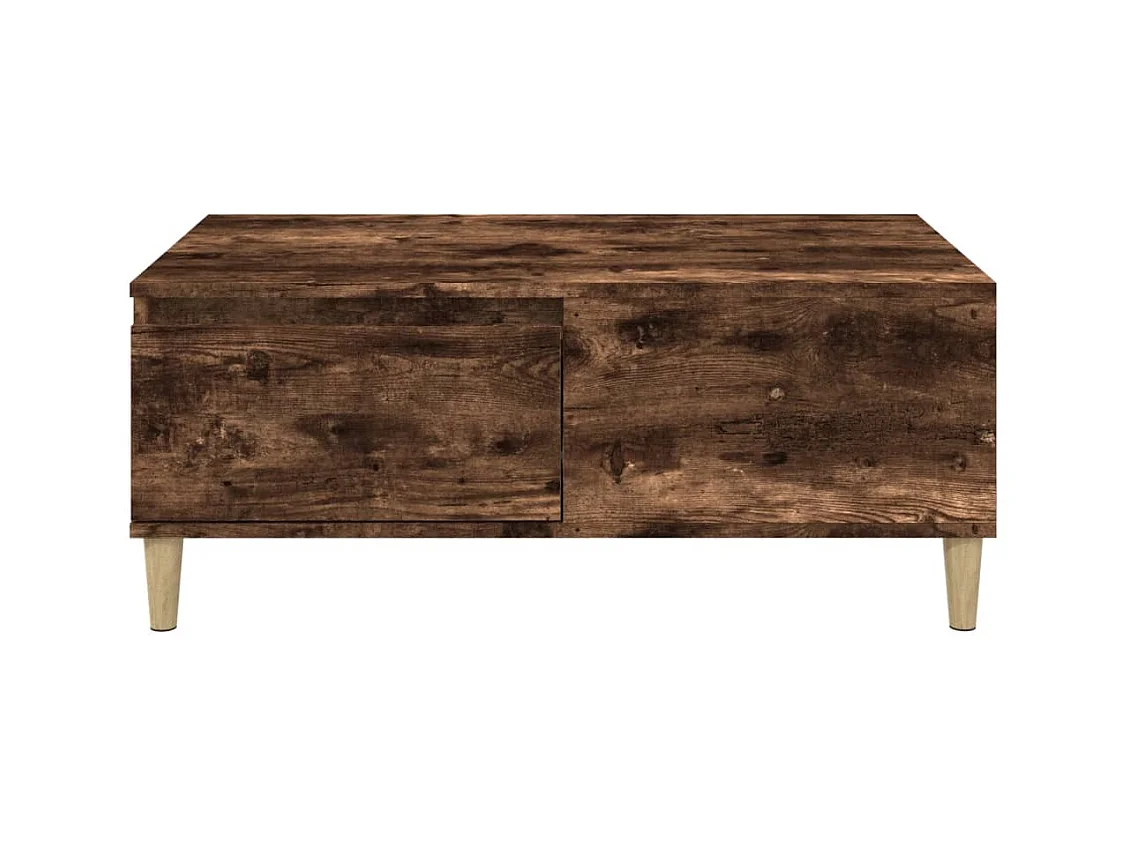 Salontafel 90x50x36,5 cm bewerkt hout gerookt eikenkleurig