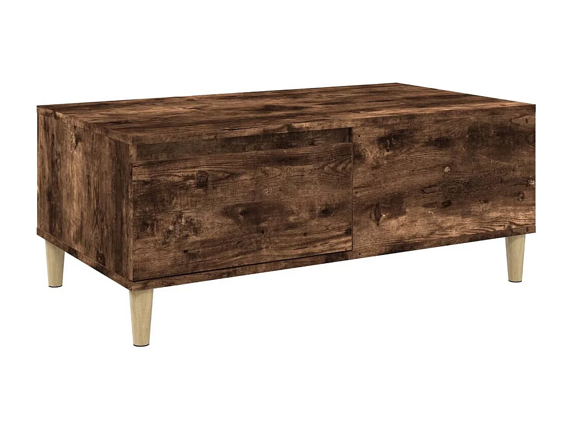 Salontafel 90x50x36,5 cm bewerkt hout gerookt eikenkleurig