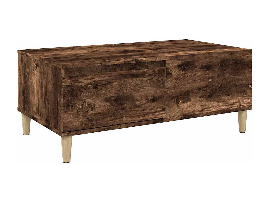 Salontafel 90x50x36,5 cm bewerkt hout gerookt eikenkleurig