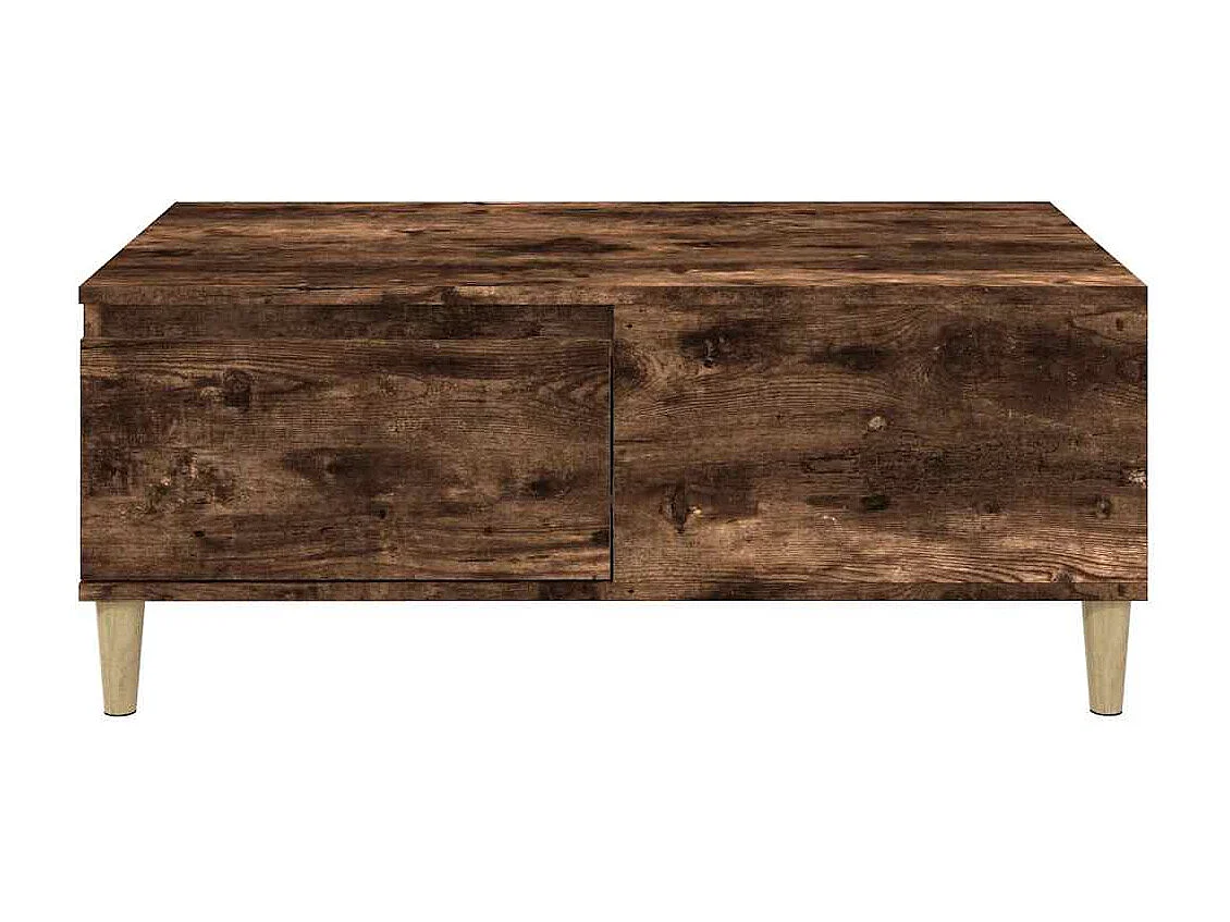 Salontafel 90x50x36,5 cm bewerkt hout gerookt eikenkleurig