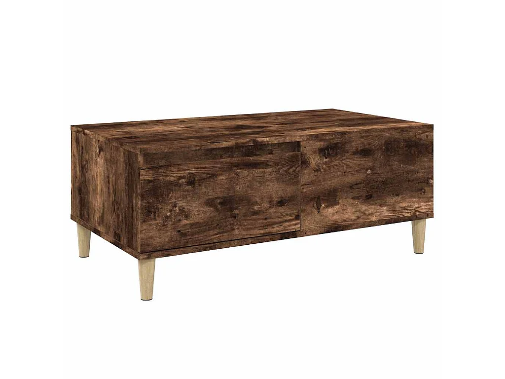Table basse Chêne fumé 90x50x36,5 cm Bois d'ingénierie