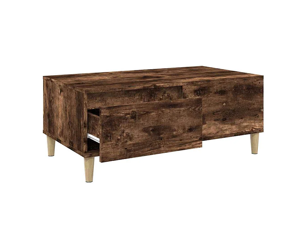 Table basse Chêne fumé 90x50x36,5 cm Bois d'ingénierie