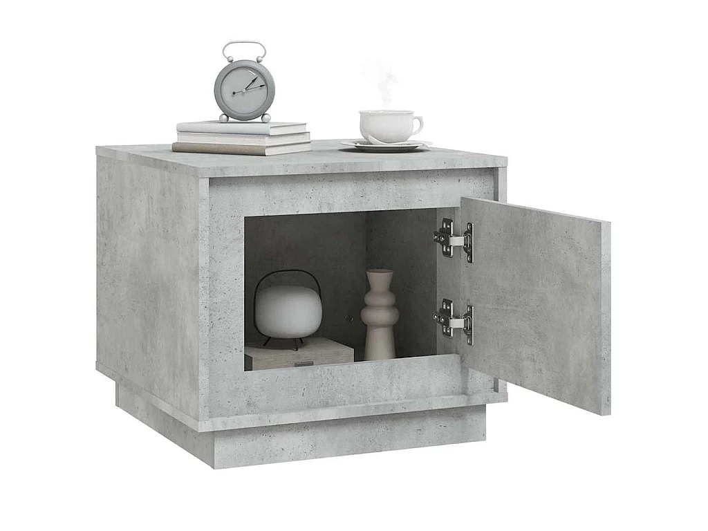Table basse gris béton 51x50x44 cm bois d'ingénierie