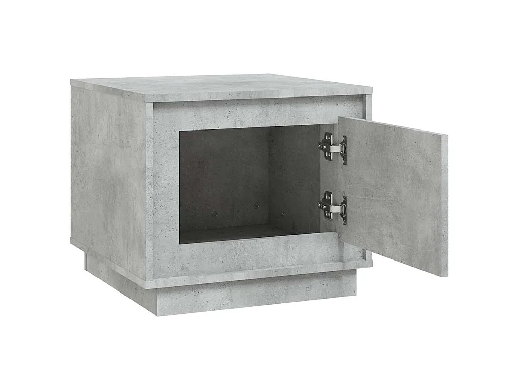 Table basse gris béton 51x50x44 cm bois d'ingénierie