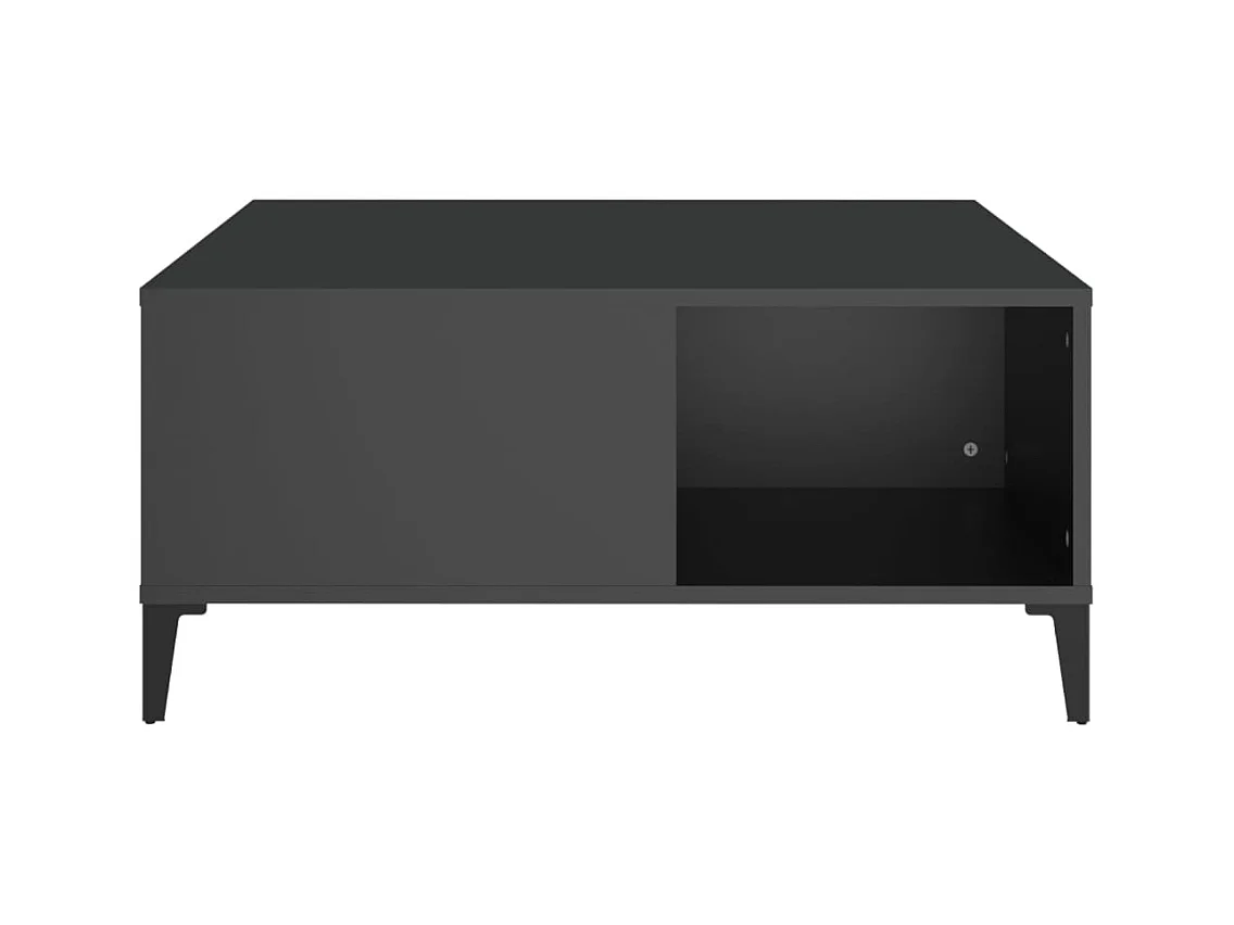 Table basse noir 80x80x36,5 cm bois d'ingénierie