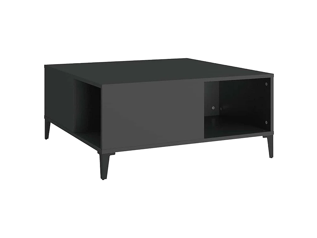 Couchtisch Schwarz 80x80x36,5 cm Holzwerkstoff