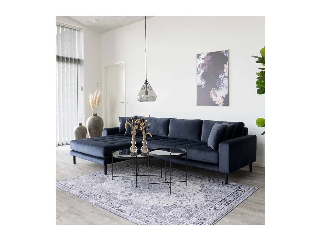 Table basse Scarlett 70x40 cm Rond Noir