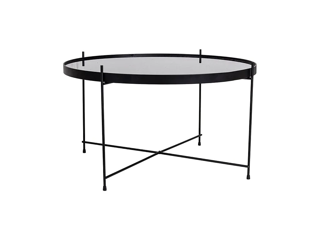 Table basse Scarlett 70x40 cm Rond Noir