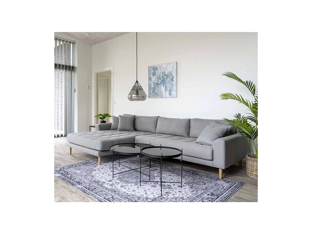 Table basse Scarlett 70x40 cm Rond Noir