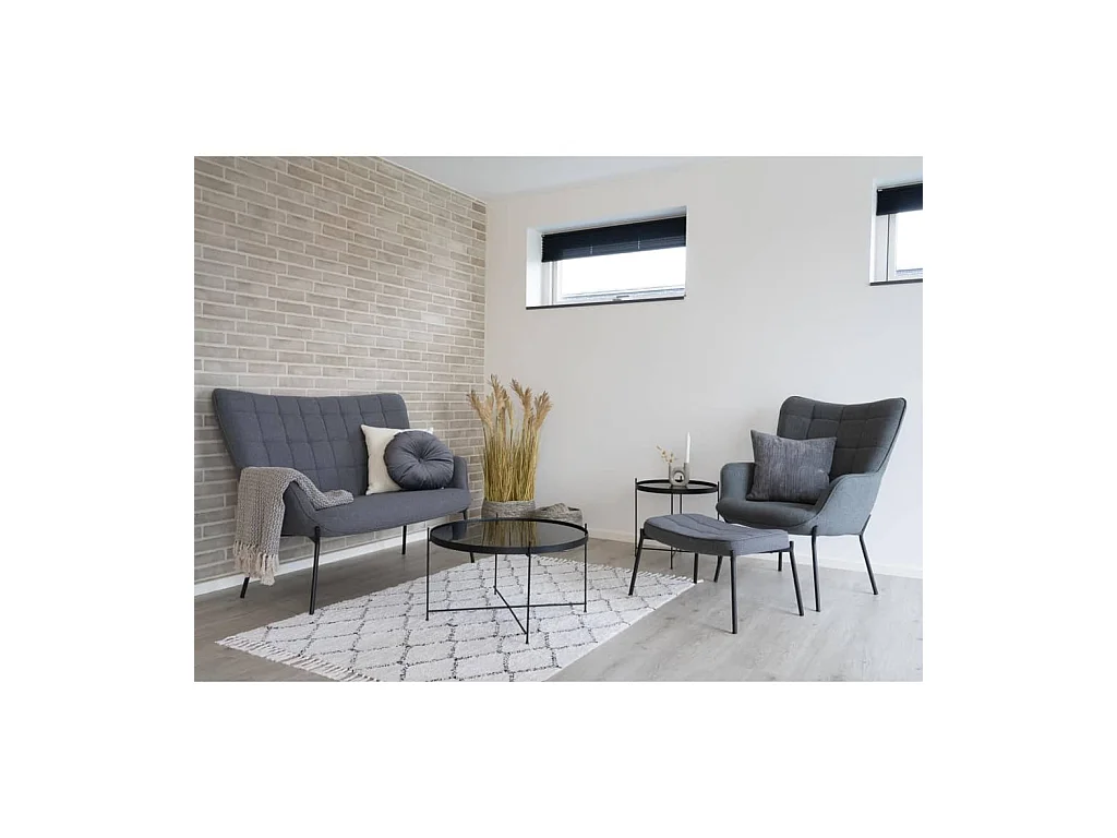 Table basse Scarlett 70x40 cm Rond Noir