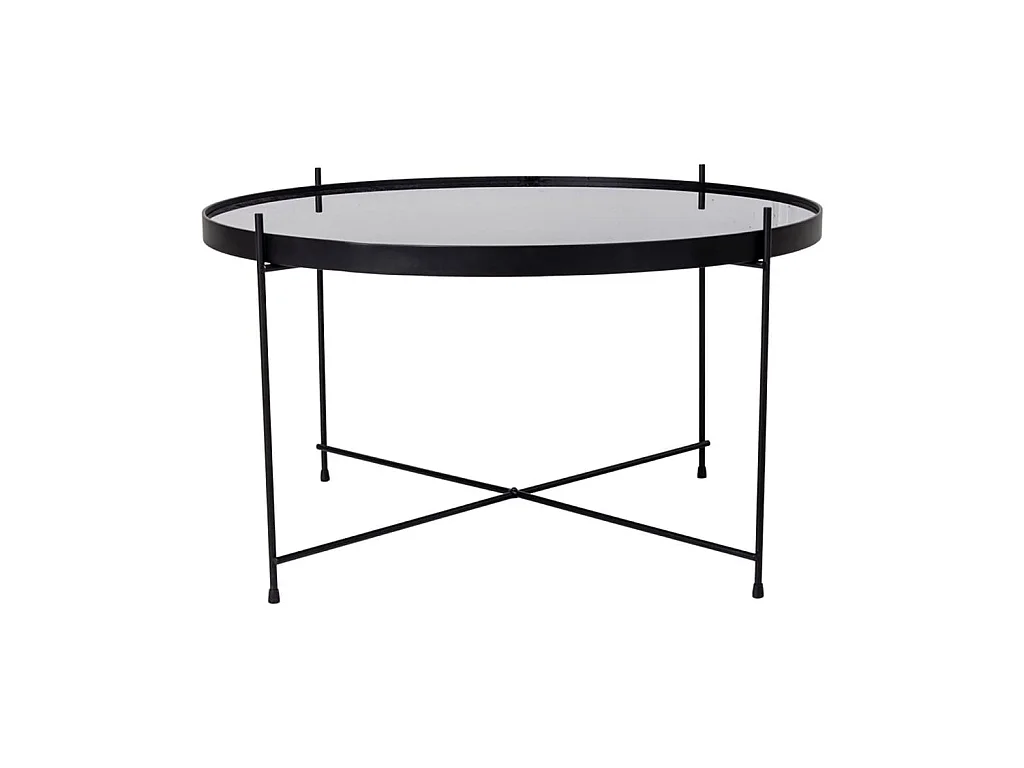 Table basse Scarlett 70x40 cm Rond Noir