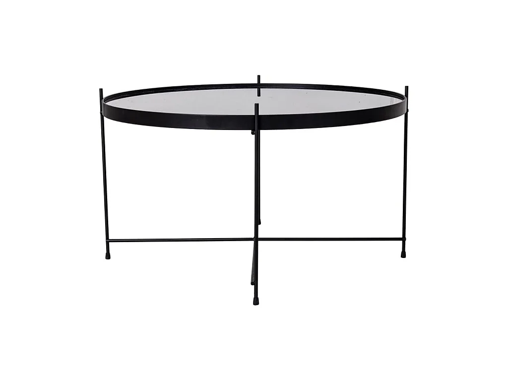 Table basse Scarlett 70x40 cm Rond Noir
