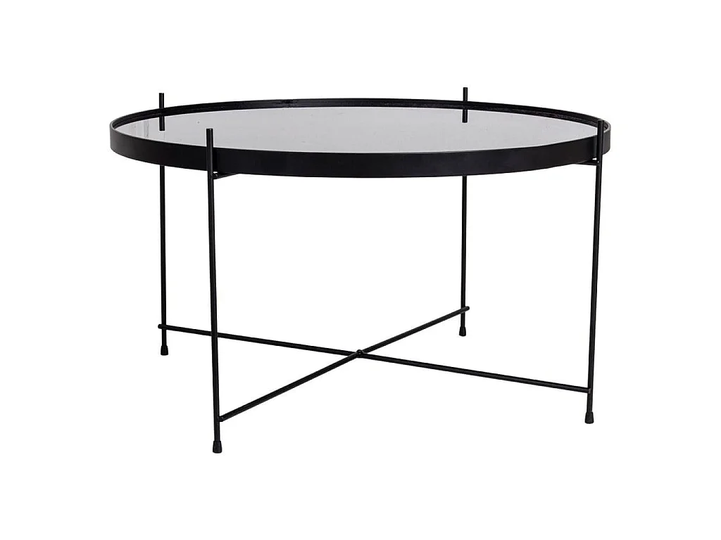 Table basse Scarlett 70x40 cm Rond Noir