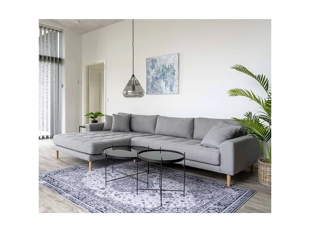 Table basse Scarlett 70x40 cm Rond Noir