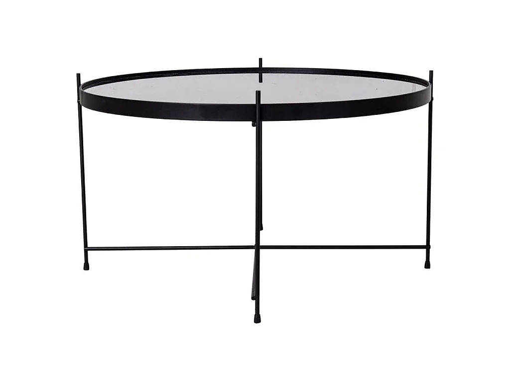 Table basse Scarlett 70x40 cm Rond Noir