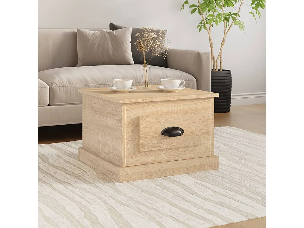Table basse Chêne sonoma 50x50x35 cm Bois d'ingénierie