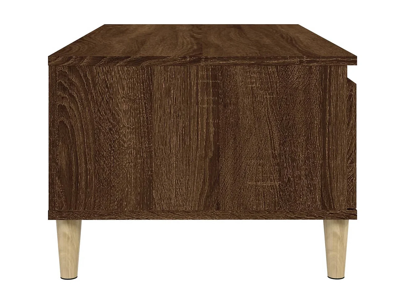 Mesa de centro madera contrachapada marrón roble 90x50x36,5 cm