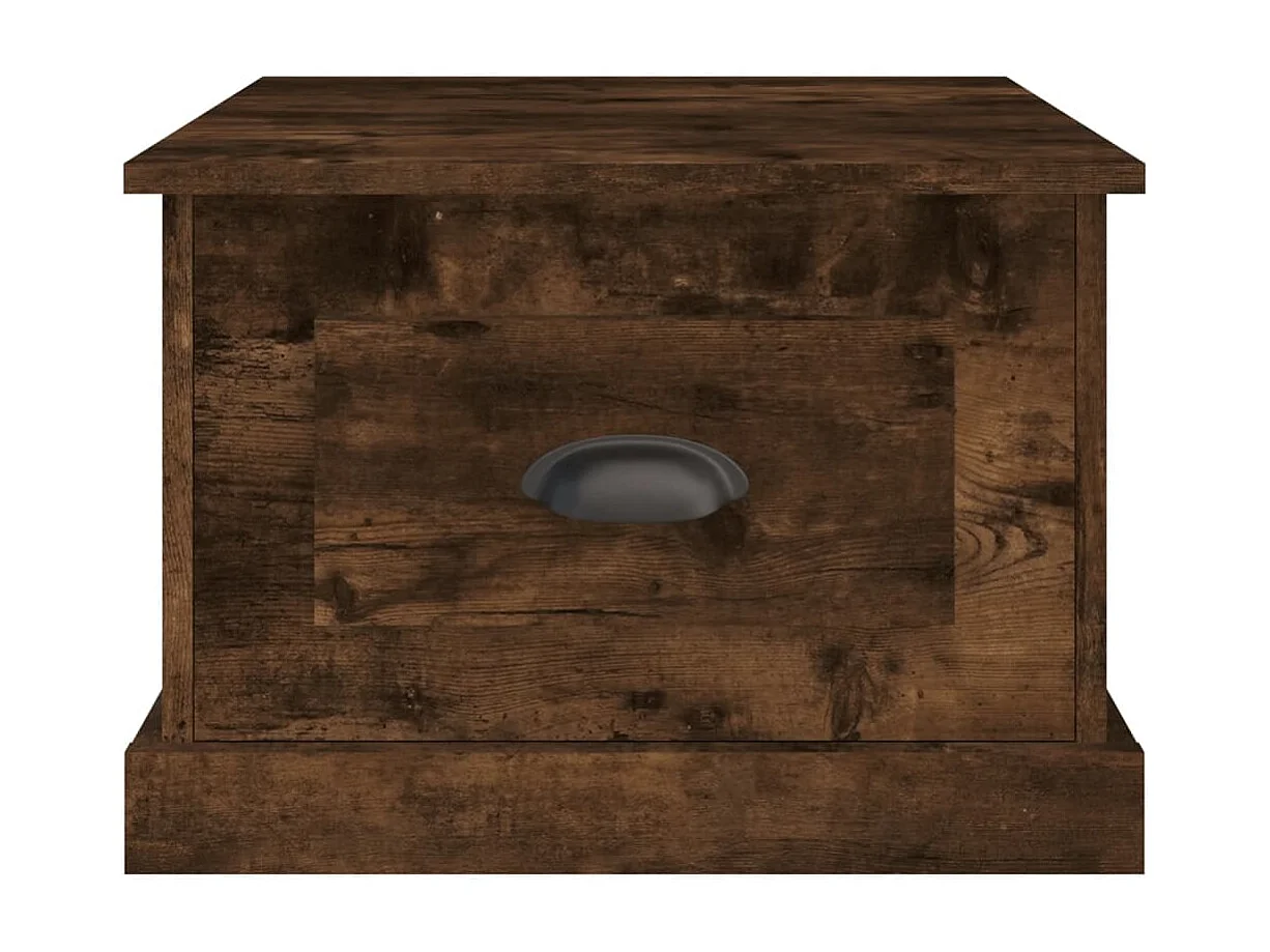 Table basse Chêne fumé 50x50x35 cm Bois d'ingénierie