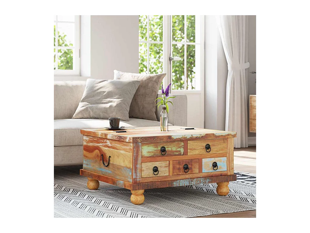 Couchtisch Altholz 70x70x38 cm