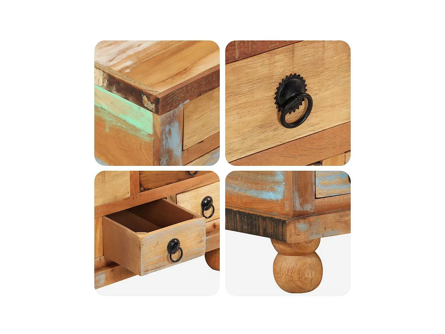 Couchtisch Altholz 70x70x38 cm