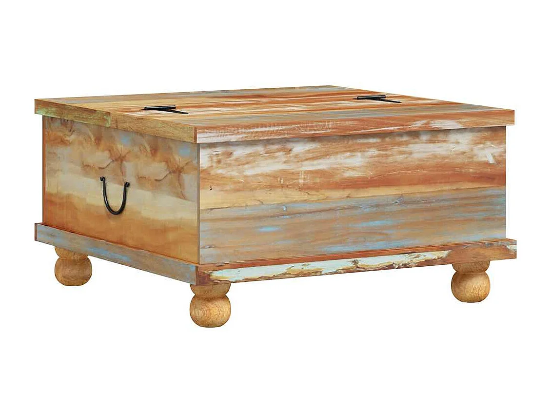 Mesa de centro madeira recuperada 70x70x38 cm