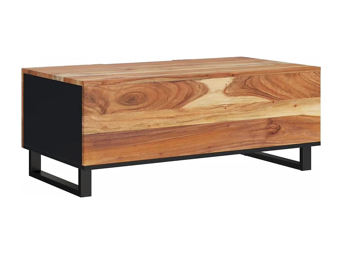 Table basse 100x54x40 cm bois d'acacia solide et d'ingénierie