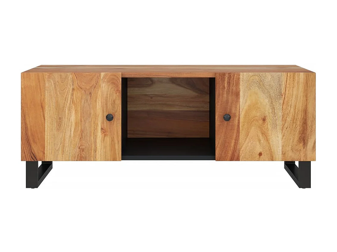 Mesa de centro madeira de acácia maciça/derivados de madeira