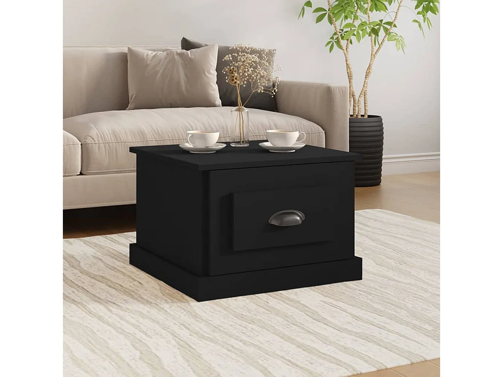 Couchtisch Schwarz 50x50x35 cm Holzwerkstoff