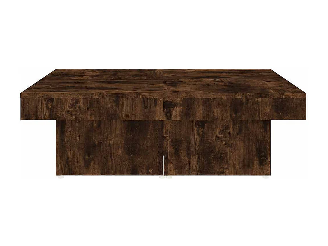 Tavolino da Salotto Rovere Fumo 90x90x28 cm Legno Multistrato