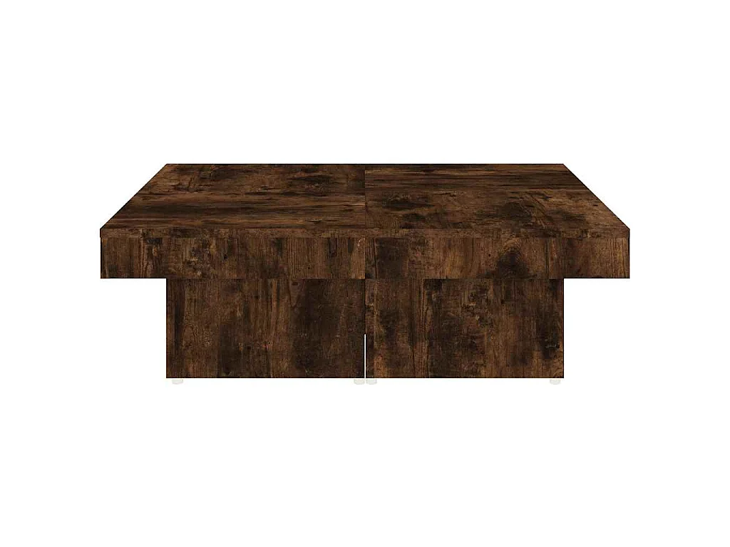 Table basse Chêne fumé 90x90x28 cm Bois d'ingénierie