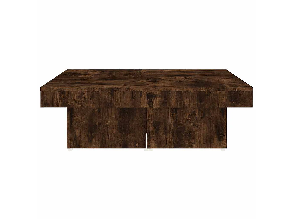 Table basse Chêne fumé 90x90x28 cm Bois d'ingénierie