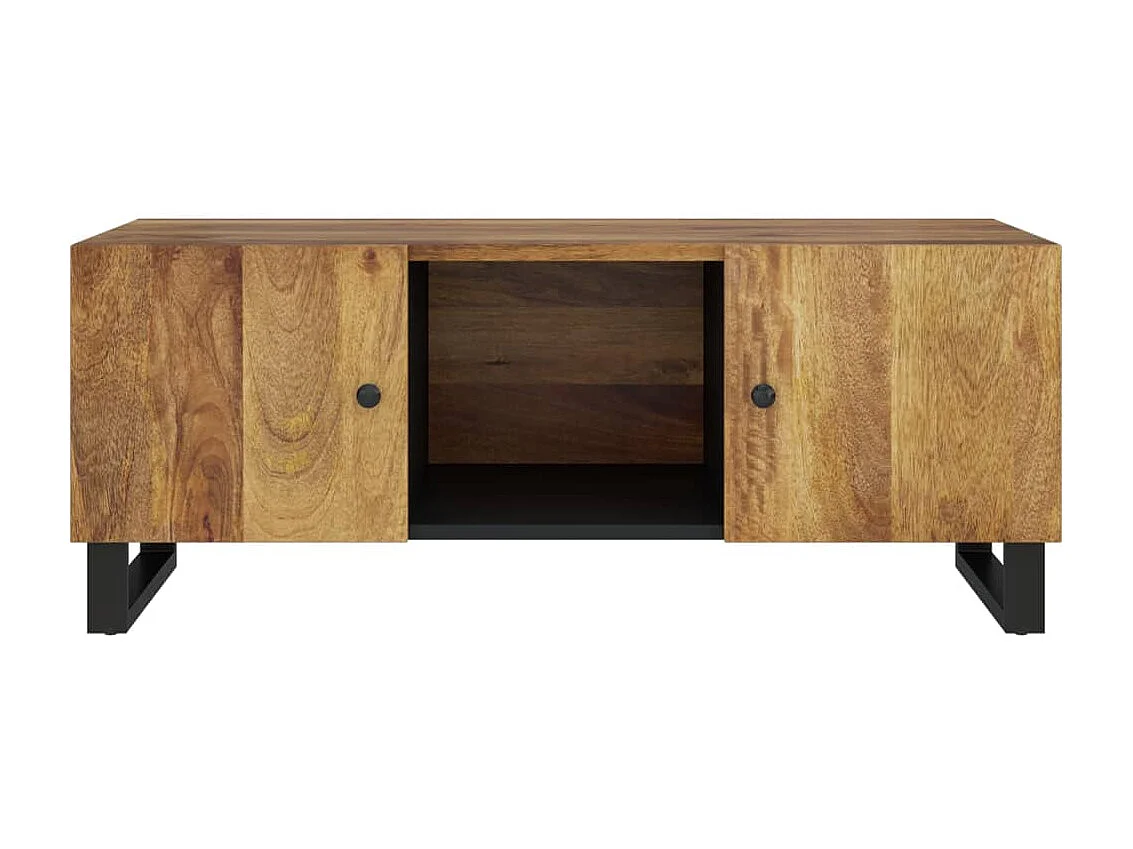 Table basse 100x54x40cm bois de manguier solide et d'ingénierie