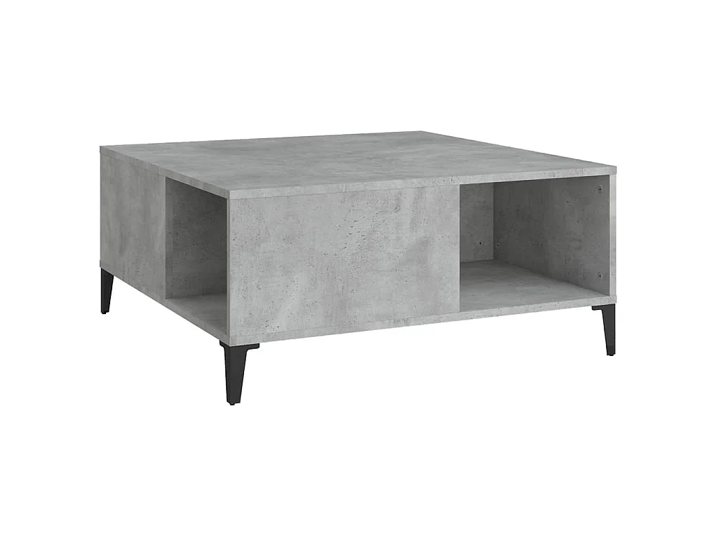 Couchtisch Betongrau 80x80x36,5 cm Holzwerkstoff