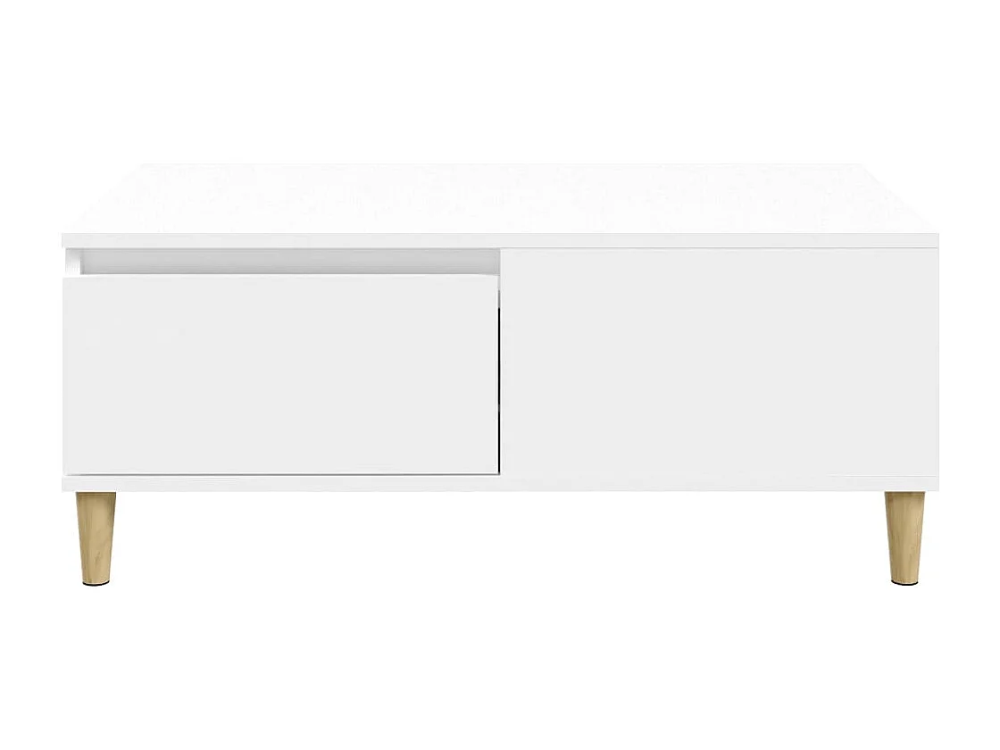 Table basse Blanc 90x50x36,5 cm Bois d'ingénierie