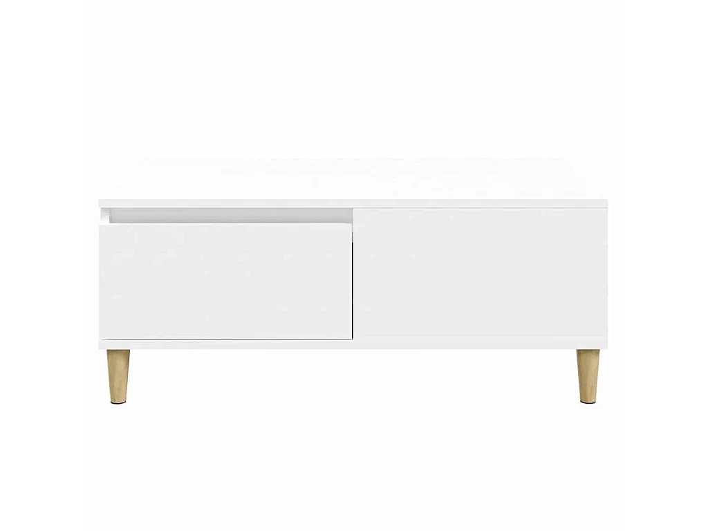 Table basse Blanc 90x50x36,5 cm Bois d'ingénierie