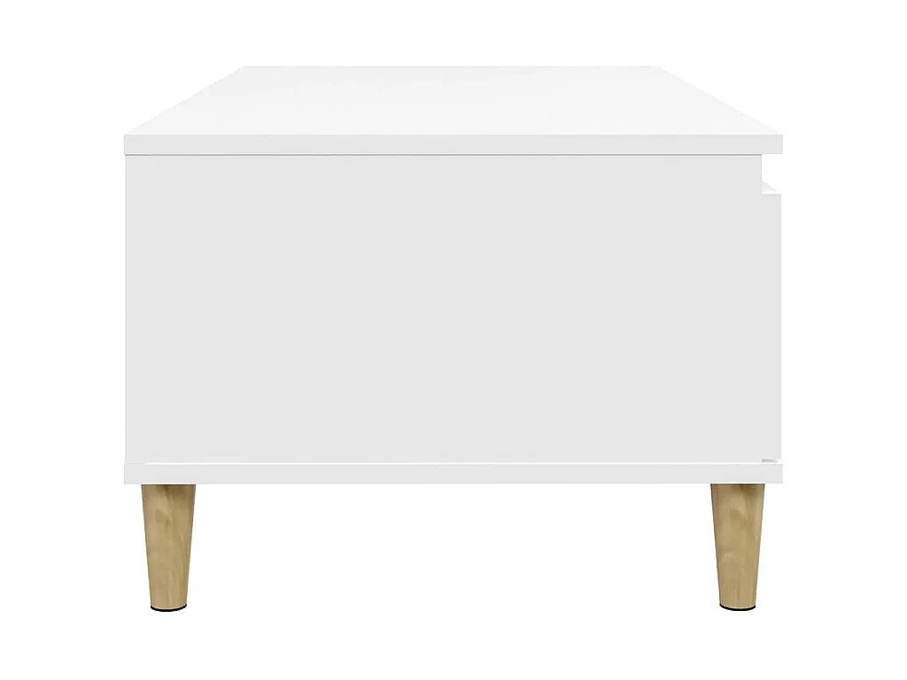 Table basse Blanc 90x50x36,5 cm Bois d'ingénierie