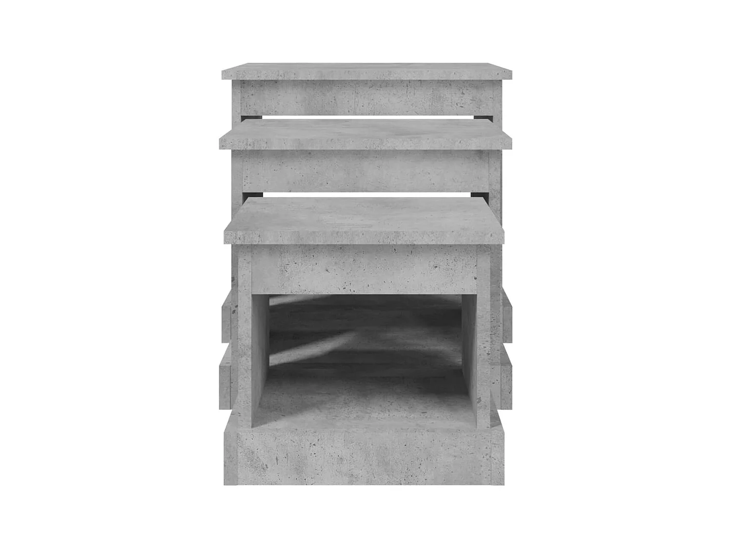 Couchtische 3 Stk. Betongrau Holzwerkstoff