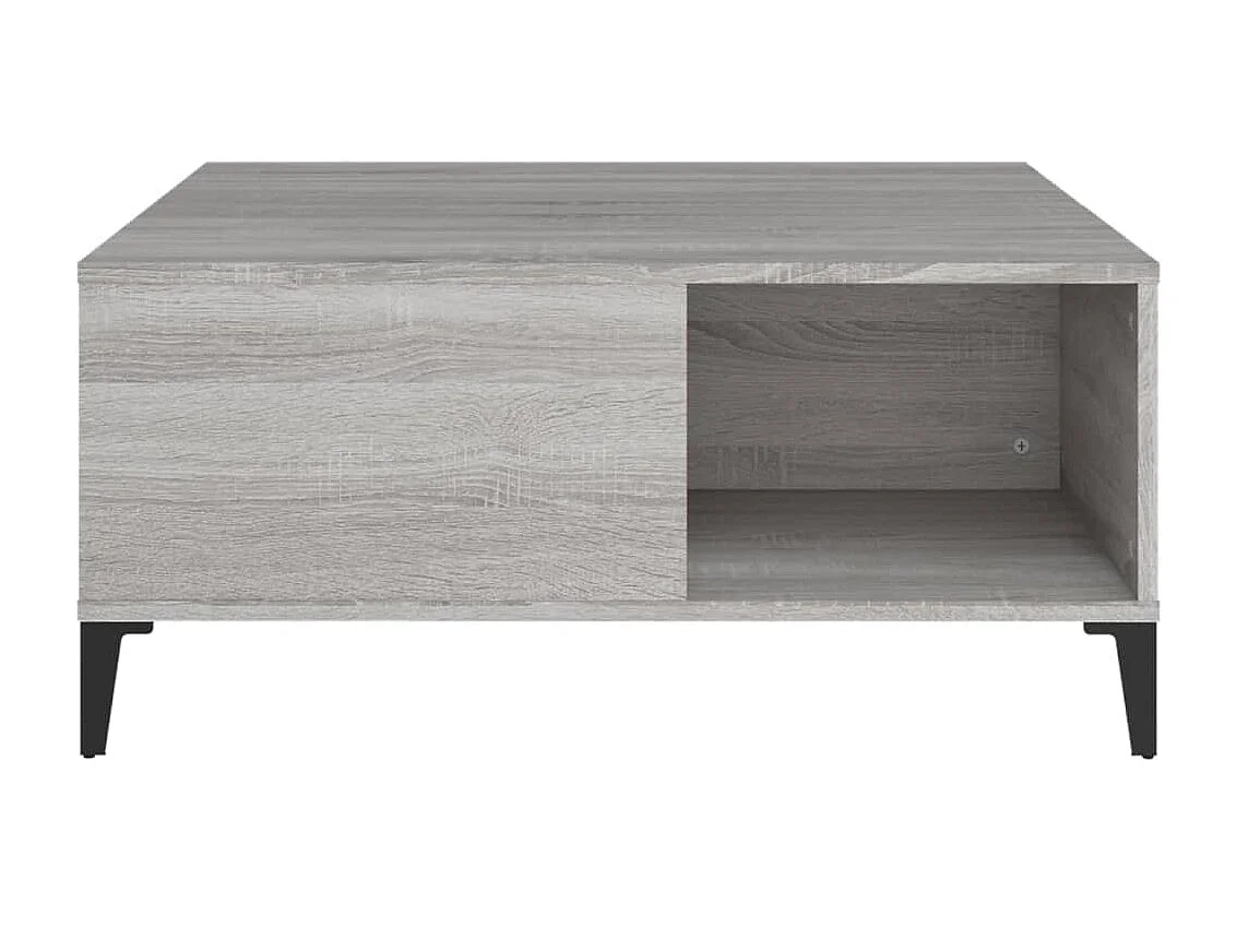 Salontafel 80x80x36,5 cm bewerkt hout grijs sonoma eikenkleurig