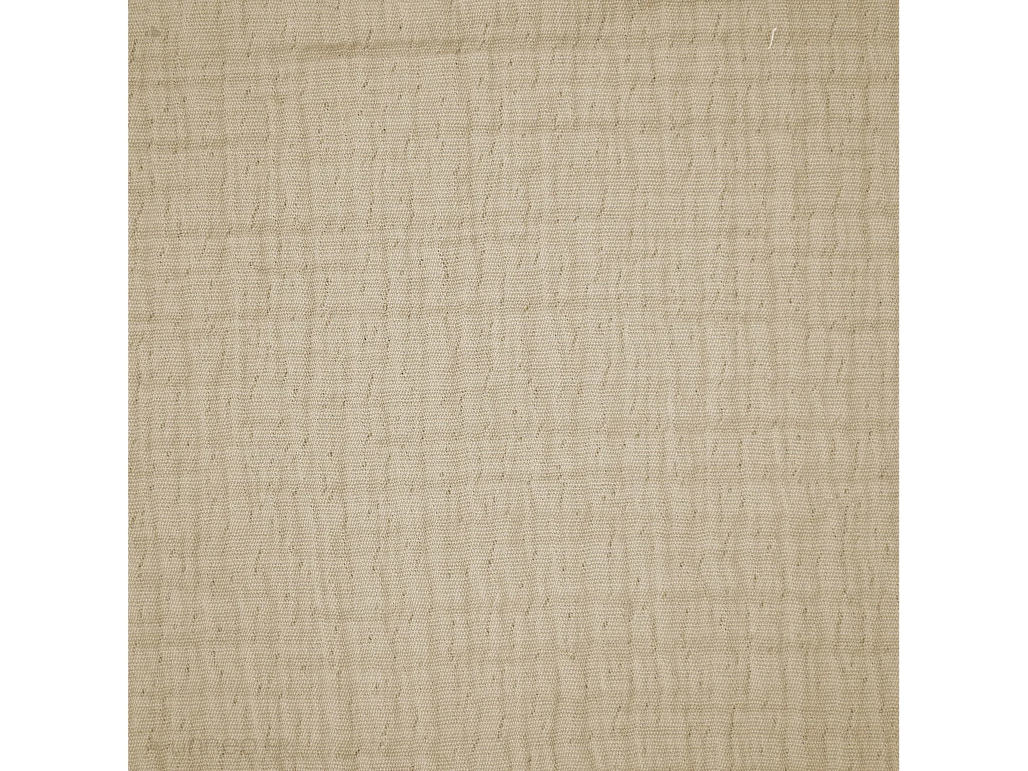 Plaid avec franges 125x180 cm BREHAT 100% gaze de coton marron galet