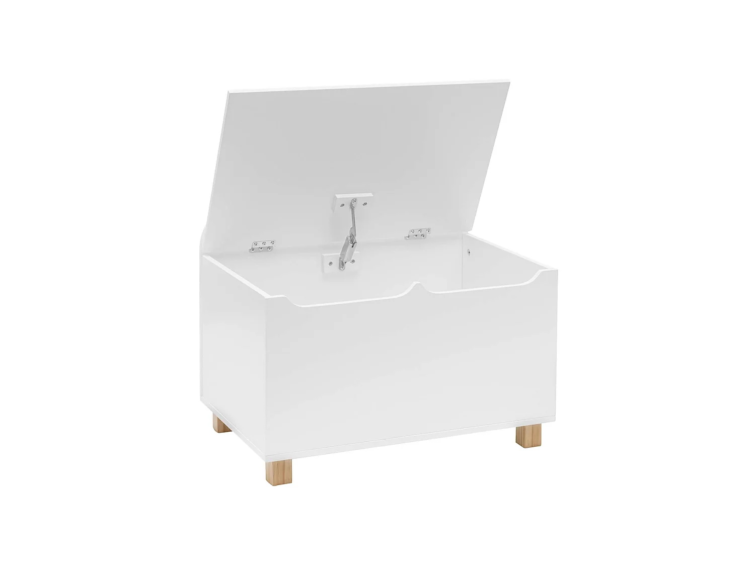 Meuble à Jouets Banc en MDF Blanc pour Chambre d'Enfant