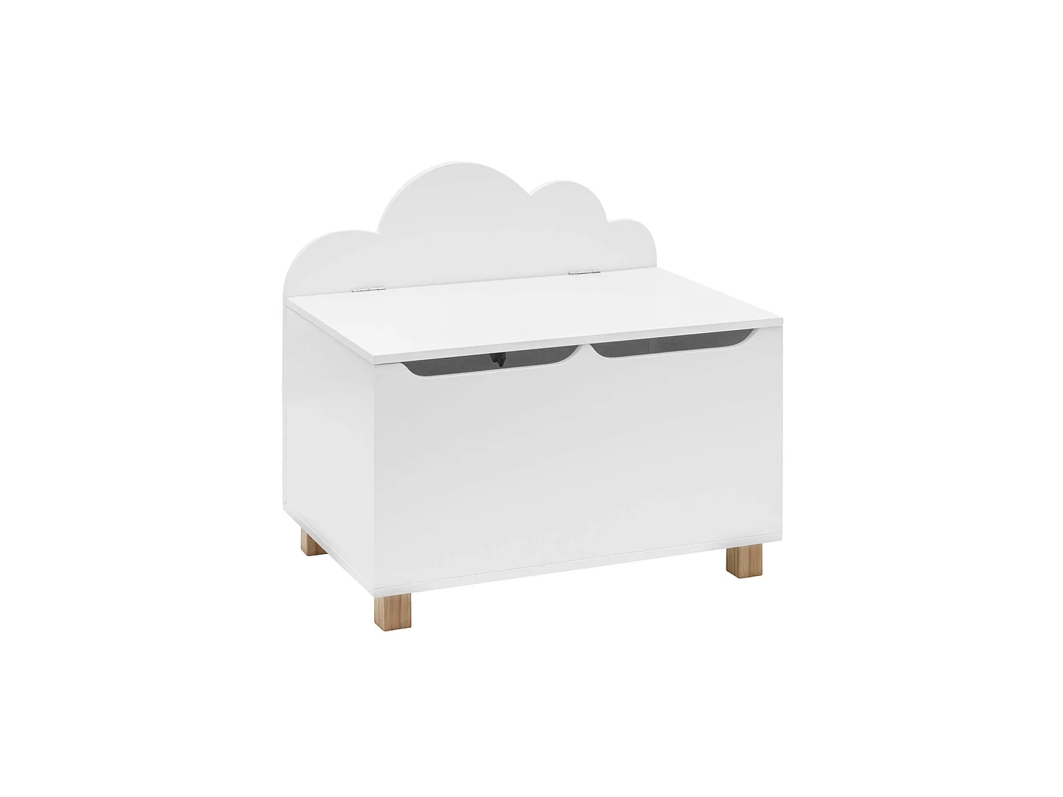 Meuble à Jouets Banc en MDF Blanc pour Chambre d'Enfant