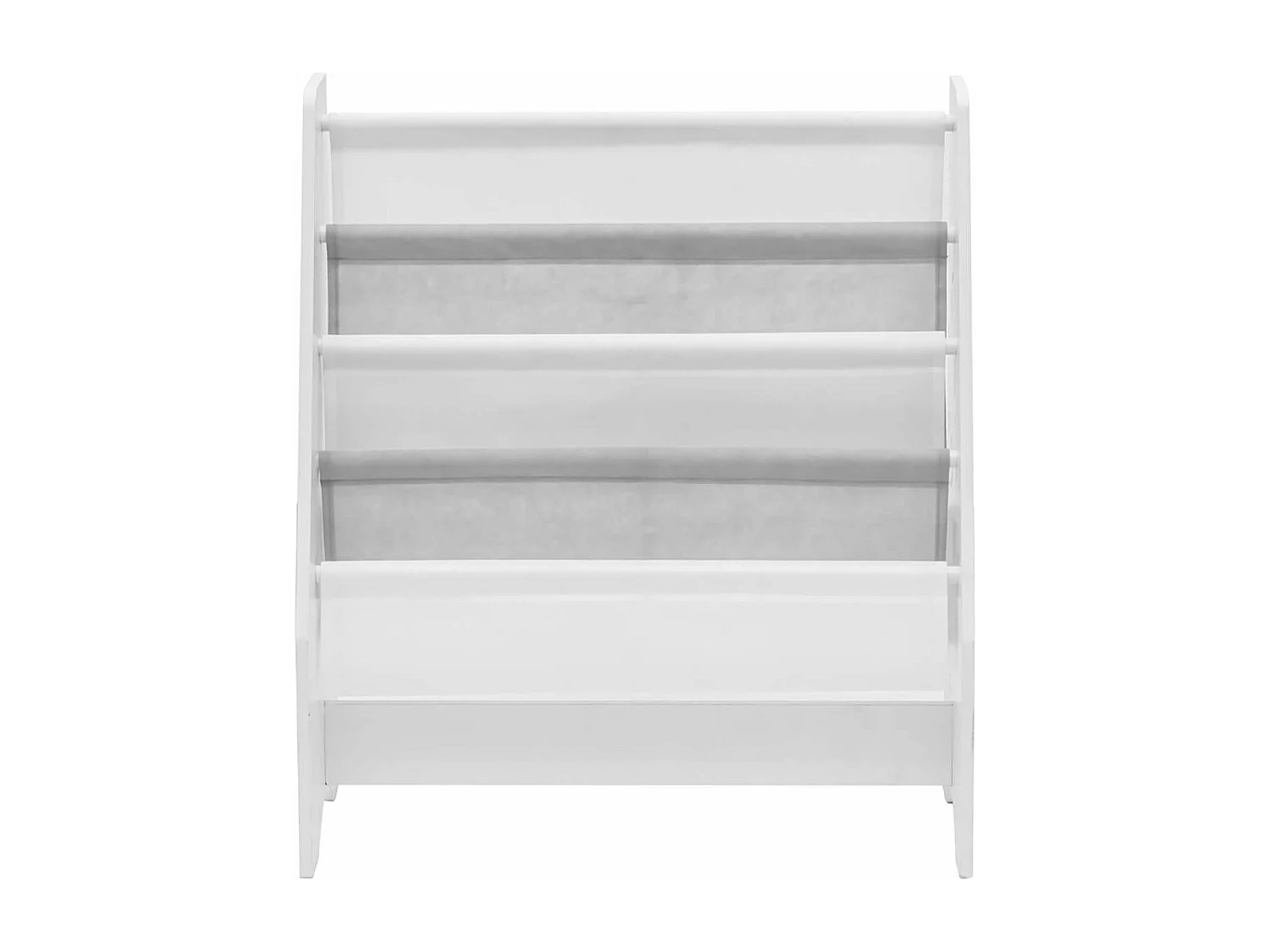 Scaffale Per Bambini Libreria Montessori Bianco MDF TNT con 4 Ripiani
