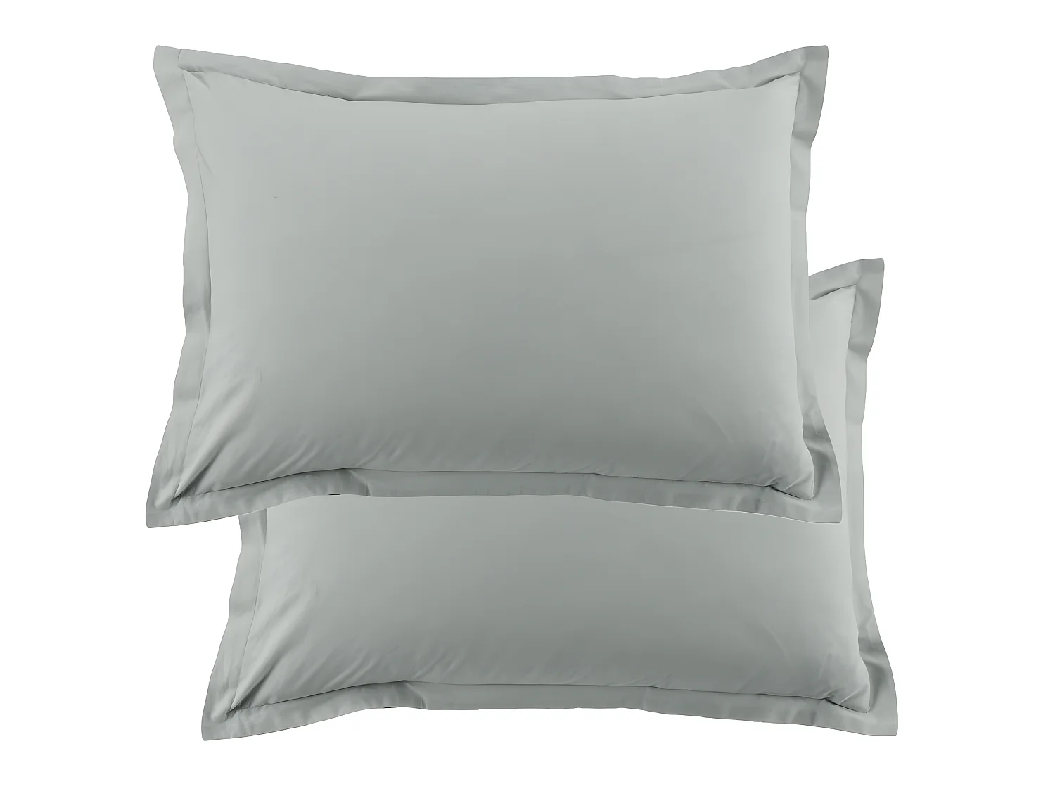 Lot de 2 taies d'oreiller 50x70 cm rectangle 100% Coton 57 fils Silver