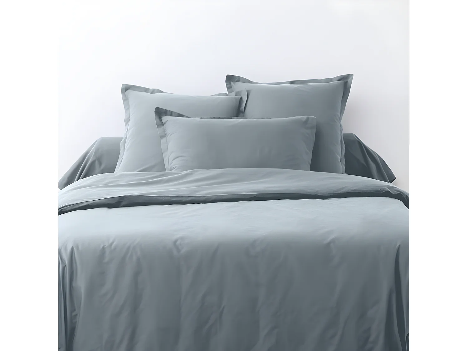 Lot de 2 taies d'oreiller 50x70 cm rectangle 100% Coton 57 fils Silver