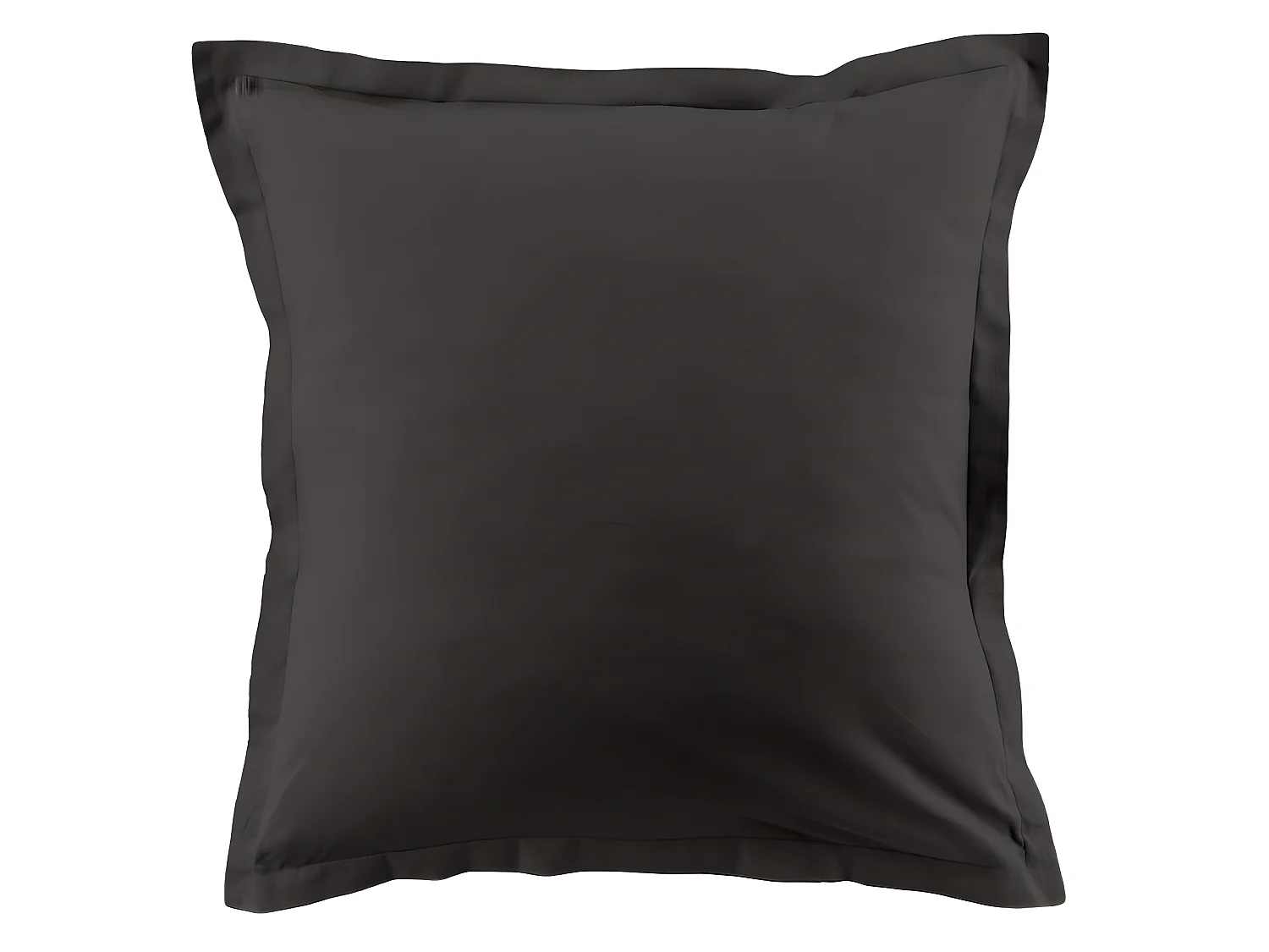 Housse de couette 140x200 cm + 1 taie d'oreiller carrée 100% Coton 57 fils Gris Foncé