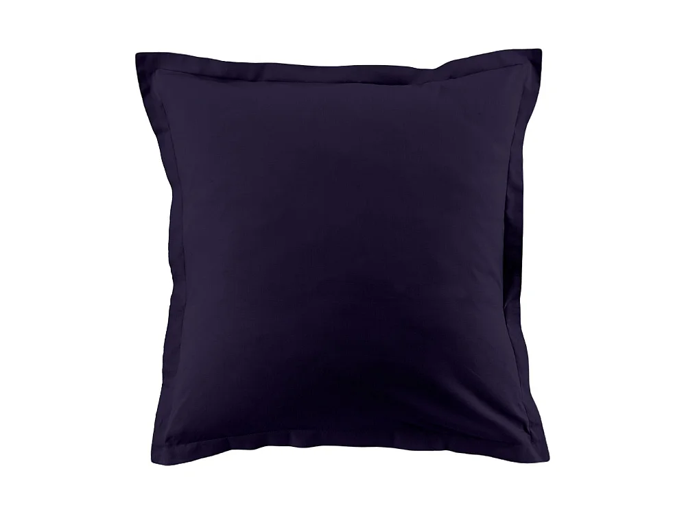 Housse de couette 140x200 cm + 1 taie d'oreiller carrée 100% Coton 57 fils Bleu Impérial