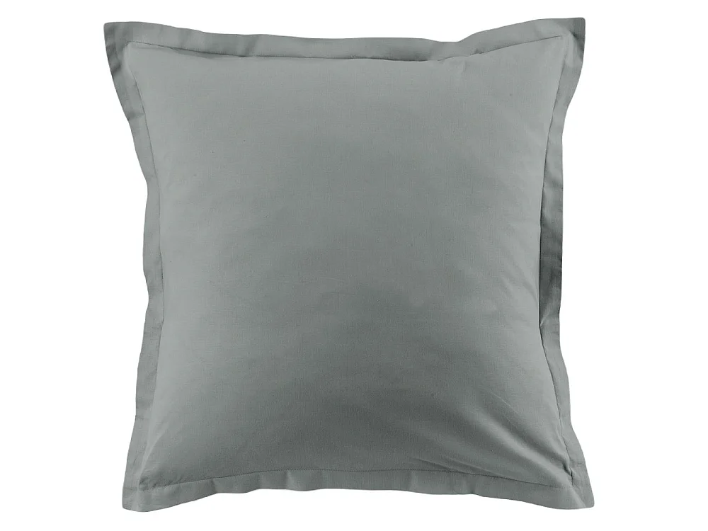 Housse de couette 220x240 cm + 2 taies d'oreiller carrées 100% Coton 57 fils Silver