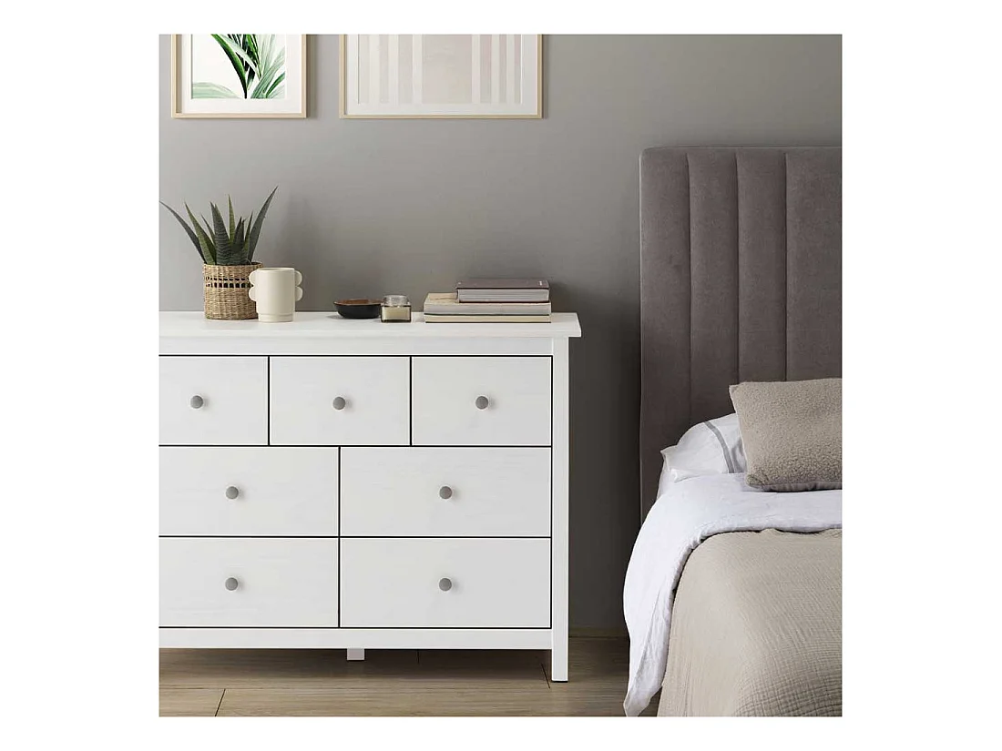 Commode 7 tiroirs Blanc- CHOUET