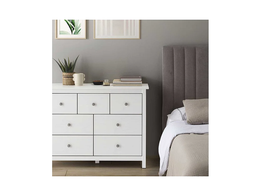Commode 7 tiroirs Blanc- CHOUET