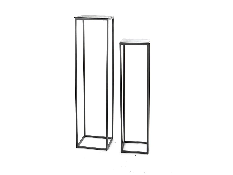 Set de 2 sellettes alu black irisé